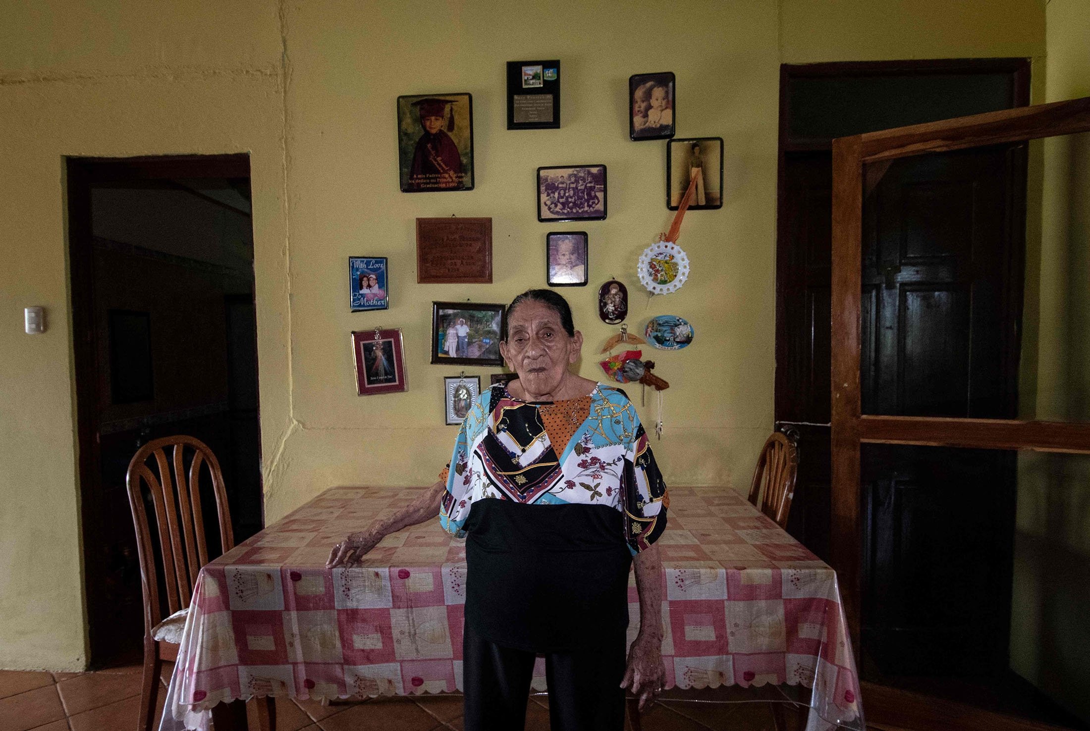 Natividad "Talia" Matarrita Fonseca, 93, is seen at her home in Nicoya, Costa Rica, Aug. 28, 2021. (AFP Photo)