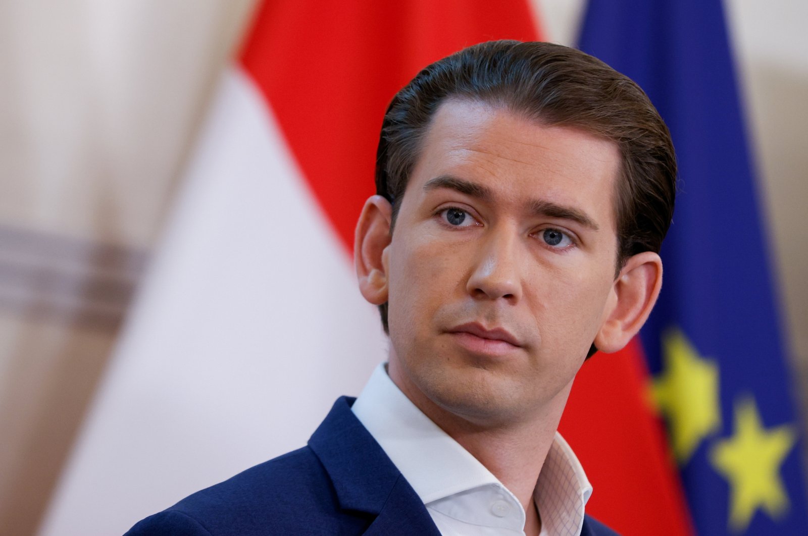 Austrian Chancellor Sebastian Kurz attends a news conference, as the spread of the COVID-19 pandemic continues, in Vienna, Austria, Sept. 8, 2021. (Reuters Photo)