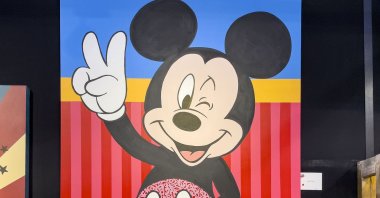 A work by Hamid Tolouei in Contemporary Istanbul's venue at Tersane Istanbul, in Istanbul, Turkey, Oct. 5, 2021. (Photo by Ahmet Koçak)