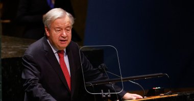 United Nations Secretary-General Antonio Guterres speaks at a high-level meeting to commemorate the 20th anniversary of the adoption of the Durban Declaration and Programme of Action, at the U.N. headquarters in New York City, U.S., Sept. 22, 2021. (AFP Photo)