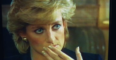 Princess Diana during an interview with Martin Bashir for the TV program "Panorama" on the BBC at the Kensington Palace, London, U.K., Nov. 20, 1995. (Getty Images)