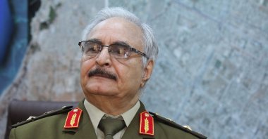 Putschist Gen. Khalifa Haftar speaks during an interview with The Associated Press in al-Marj, Libya, March 18, 2015. (AP File Photo)