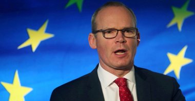 Irish Minister for Foreign Affairs Simon Coveney speaks at the launch of his party's manifesto for the Irish General Election in Dublin, Ireland, Jan. 24, 2020. (Reuters Photo)