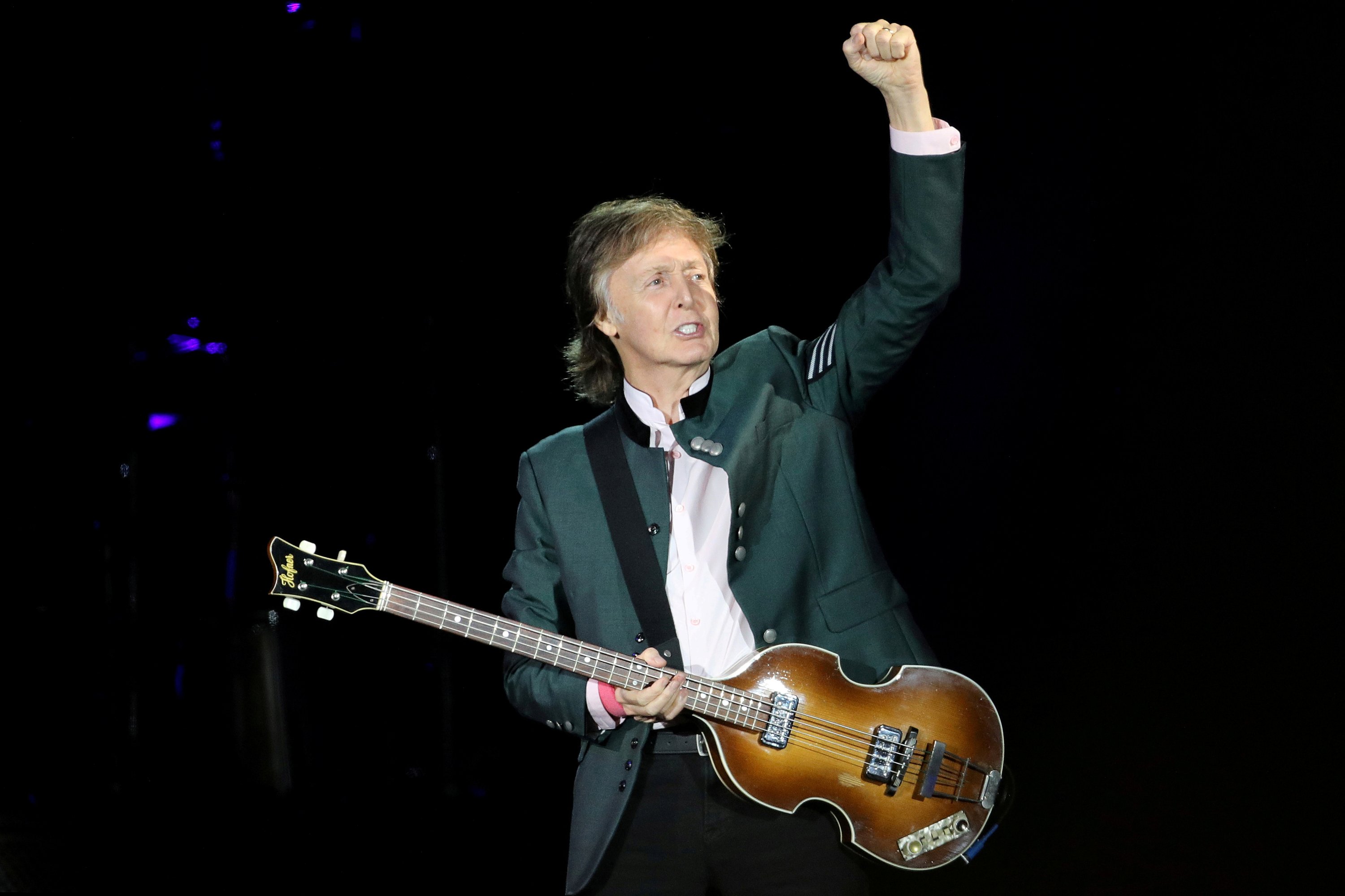 British musician Paul McCartney performs during the 'One on One' tour concert in Porto Alegre, Brazil, Oct. 13, 2017. (REUTERS Photo)