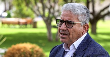 Fathi Bashagha, Libya's former interior minister, speaks during an interview with the AFP in the capital Tripoli, Libya, Oct. 6, 2021. (AFP Photo)