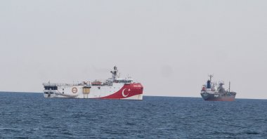 The Oruç Reis Seismic Exploration Vessel in the Eastern Mediterranean in this undated photo. (IHA File Photo)