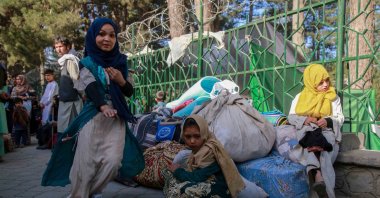 Afghan families, who were displaced from other parts of the country, prepare to return to their home towns, in Kabul, Afghanistan, Oct. 11, 2021. (EPA Photo)