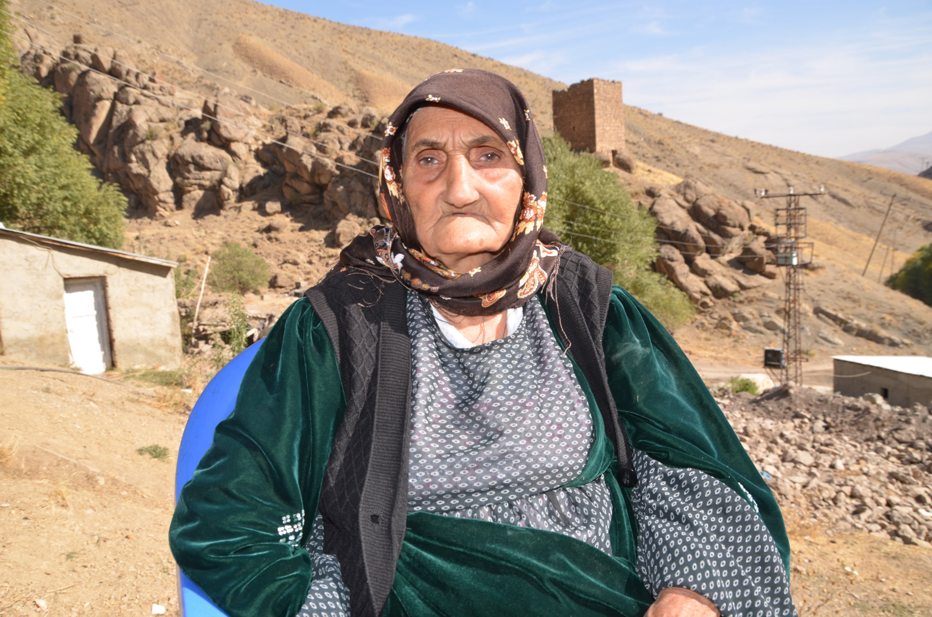 Having received her two doses of COVID-19 vaccination, 117-year-old Muteber Engindeniz beat COVID-19 without any problem, Hakkari, Turkey, Oct. 11, 2021. (AA Photo)
