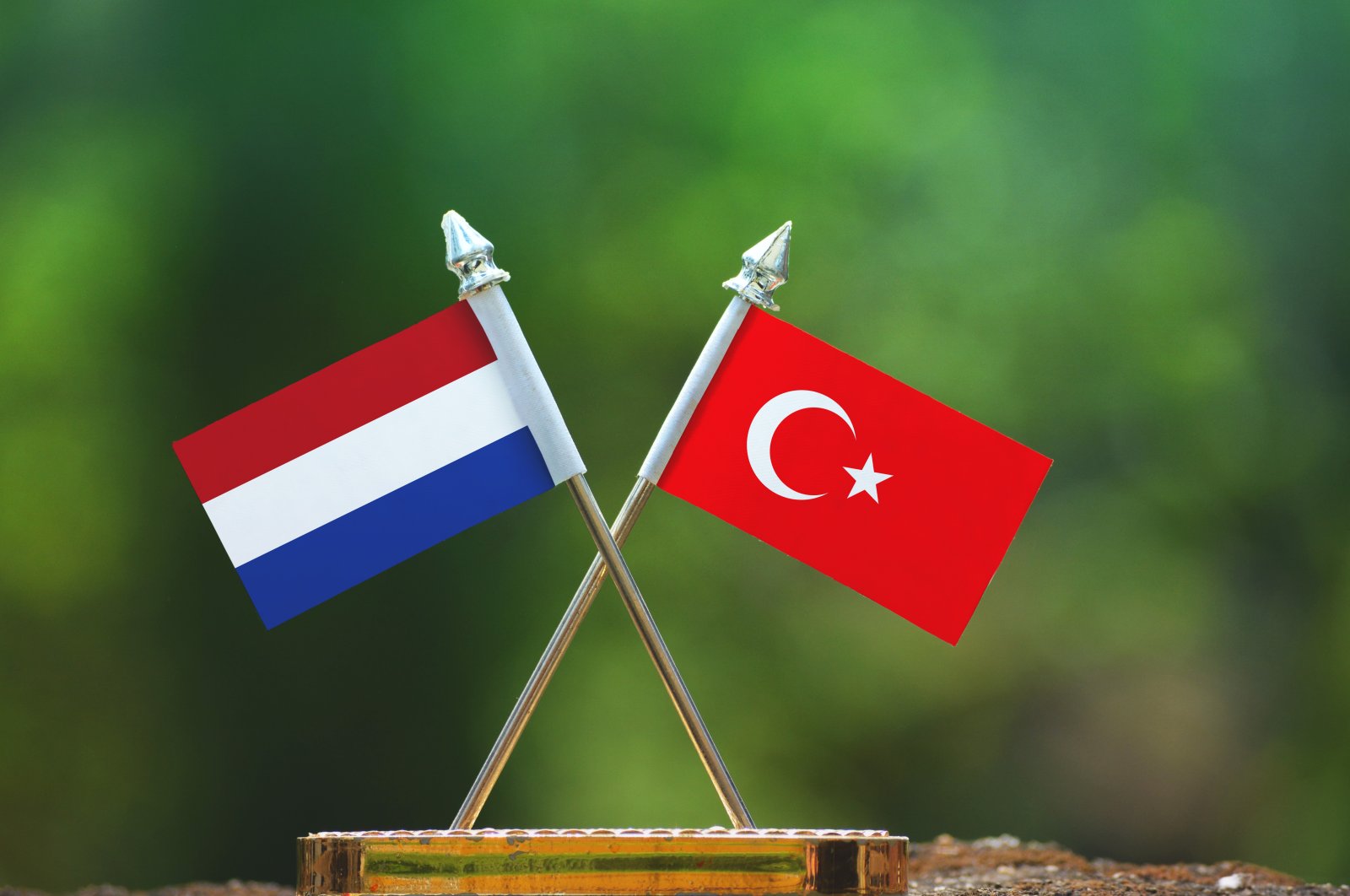 The flags of the Netherlands and Turkey are seen together in this undated file photo. (Shutterstock Photo)