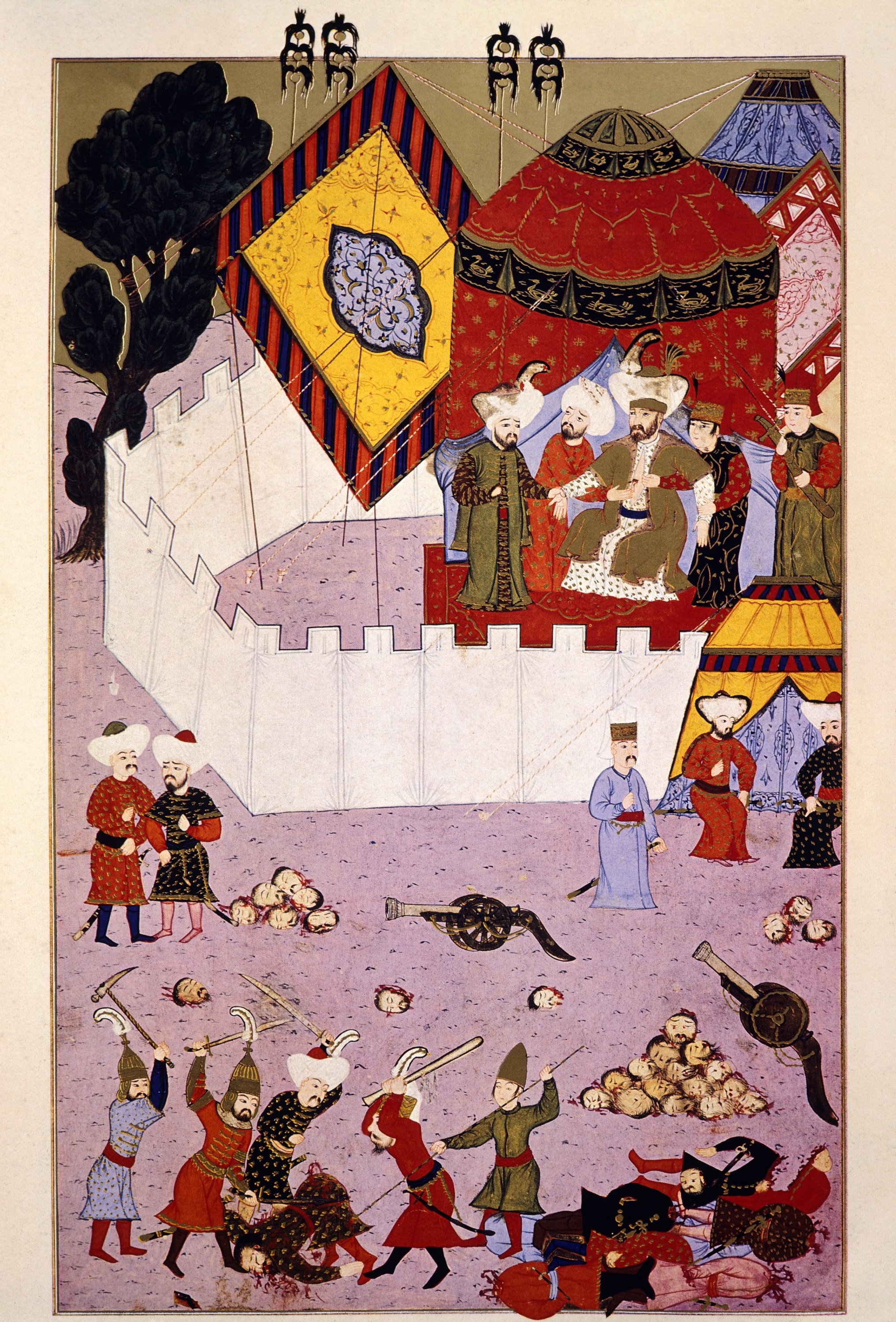An Ottoman miniature depicts the Battle of Ankara. (Getty Images) 