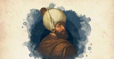 This widely used illustration painted in 1700-1800 shows Sultan Bayezid I, the fourth ruler of the Ottoman throne. (Wikimedia / edited by Büşra Öztürk - Daily Sabah)