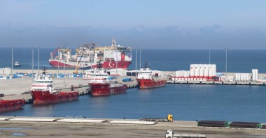 Turkey's Yavuz drillship arrives at a port in Zonguldak, northern Turkey, Oct. 7, 2021. (AA Photo)
