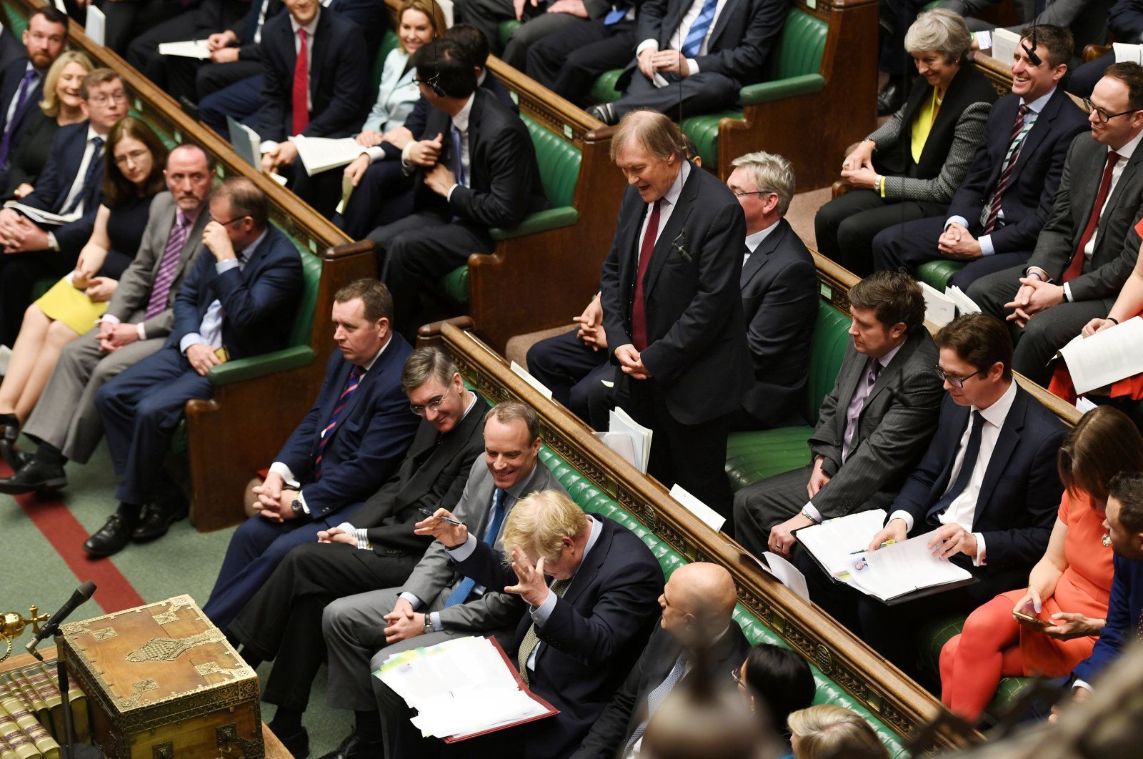 Britain's MP Sir David Amess attends a Prime Minister's Questions session in the House of Commons, in London, Britain Jan. 15, 2020. (Reuters Photo)