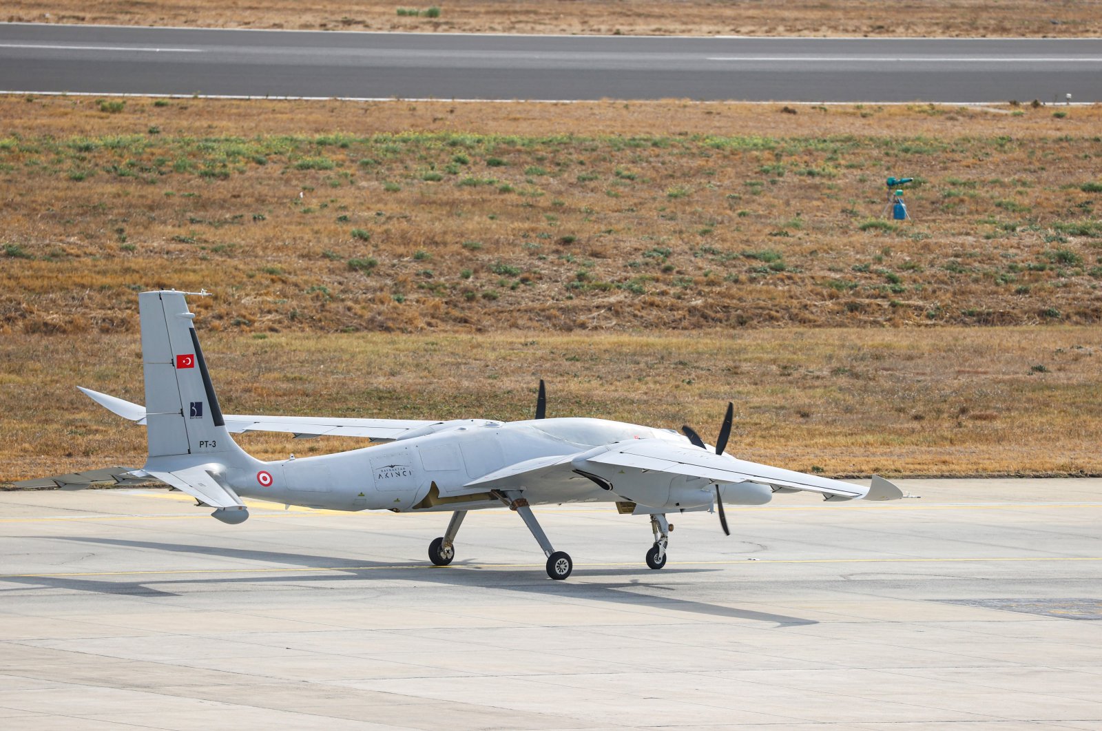 Turkish attack drone "Akıncı" is seen in this file photo taken on Sept. 21, 2021 (AA Photo)