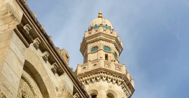 A view of the minaret of the Ketchaoua Mosque, Algiers, Algeria, Oct. 16, 2021. (AA Photo)