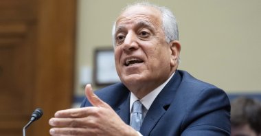 Special Representative for Afghanistan Zalmay Khalilzad speaks during a hearing on Capitol Hill in Washington, D.C., U.S., May 20, 2021. (AP Photo)