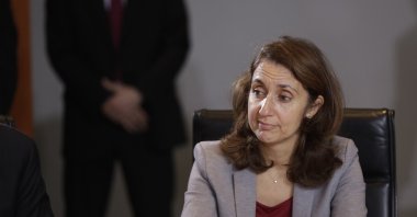 Former Federal Government Commissioner for Migration, Refugees and Integration Minister of State Aydan Özoğuz attends the cabinet meeting at the chancellery in Berlin, Germany, Nov. 18, 2015. (AP File Photo)