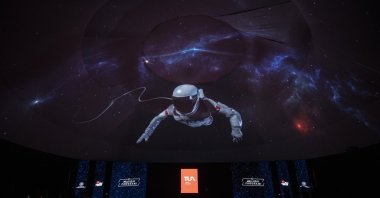 An astronaut is displayed during the inauguration ceremony of Turkey's National Space Program in the capital Ankara, Turkey, Feb. 9, 2021. (AA Photo)