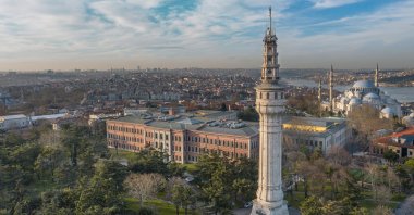 A general view from the Beyazıt or Serasker Tower in Istanbul University's Beyazıt Central Campus, November 2020. (Shutterstock Photo) 