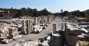 A general view of the remains in the ancient city of Stratonikeia, Muğla, southwestern Turkey, Oct. 20, 2021. (AA Photo)