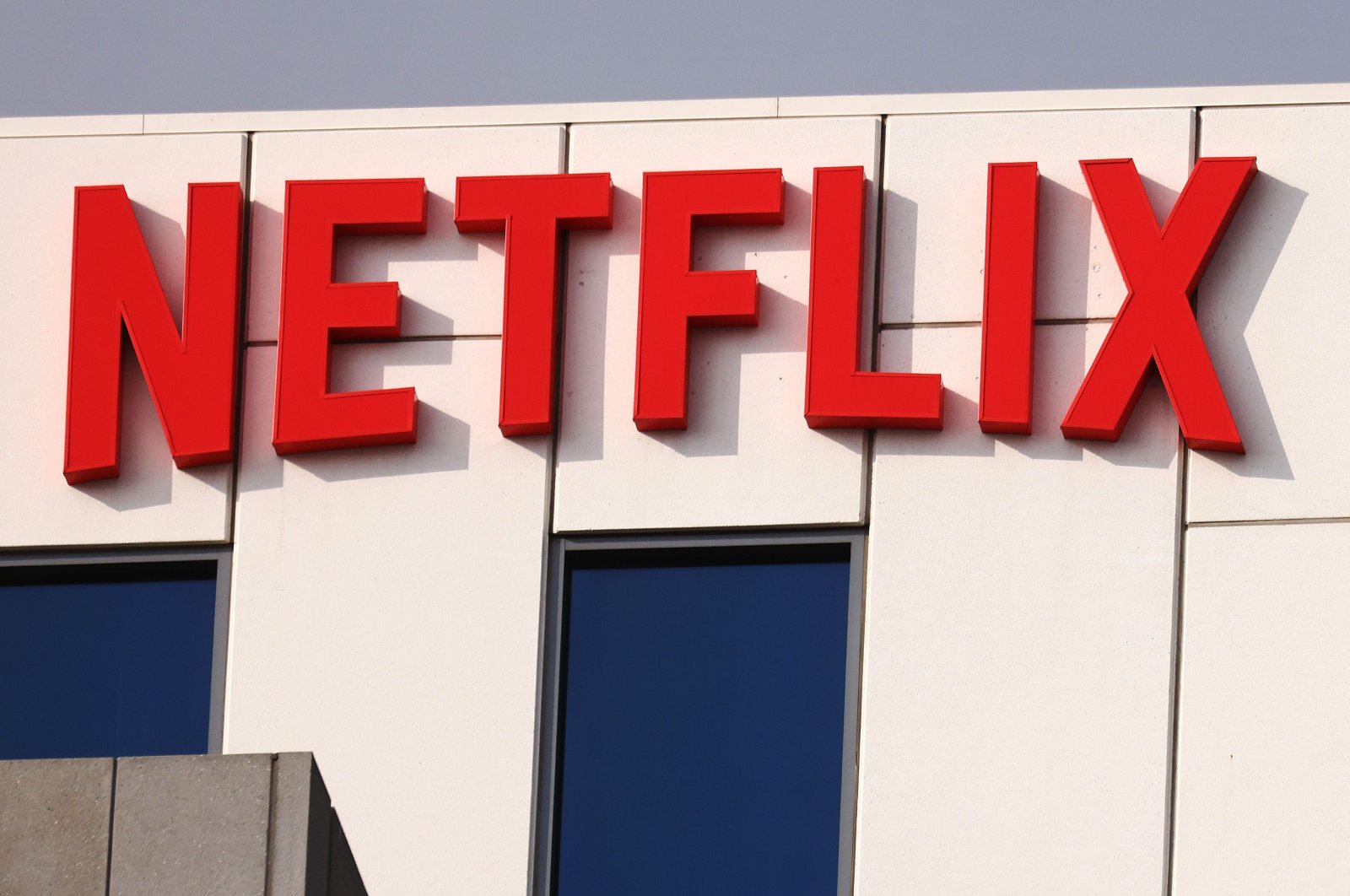 The Netflix logo is displayed at Netflix's Los Angeles headquarters, California, U.S., Oct. 7, 2021. (AFP Photo)