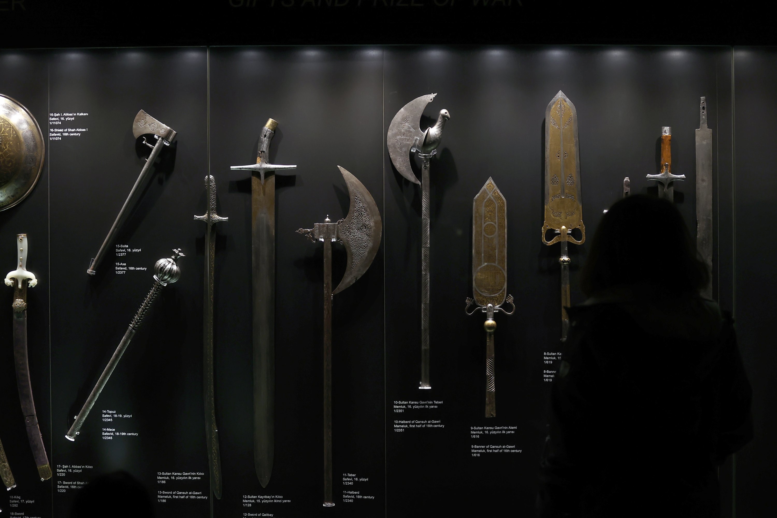 Some weapons on display at the Topkapı Palace Museum, Istanbul, Oct. 20, 2021. (AA Photo)