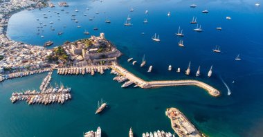 Aerial view of Saint Peter Castle and marina in Bodrum. (Shutterstock Photo) 