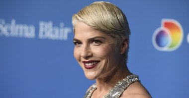 Selma Blair arrives at a special screening of "Introducing, Selma Blair" at the DGA Theater in Los Angeles, California, U.S., Oct. 14, 2021 (AP)