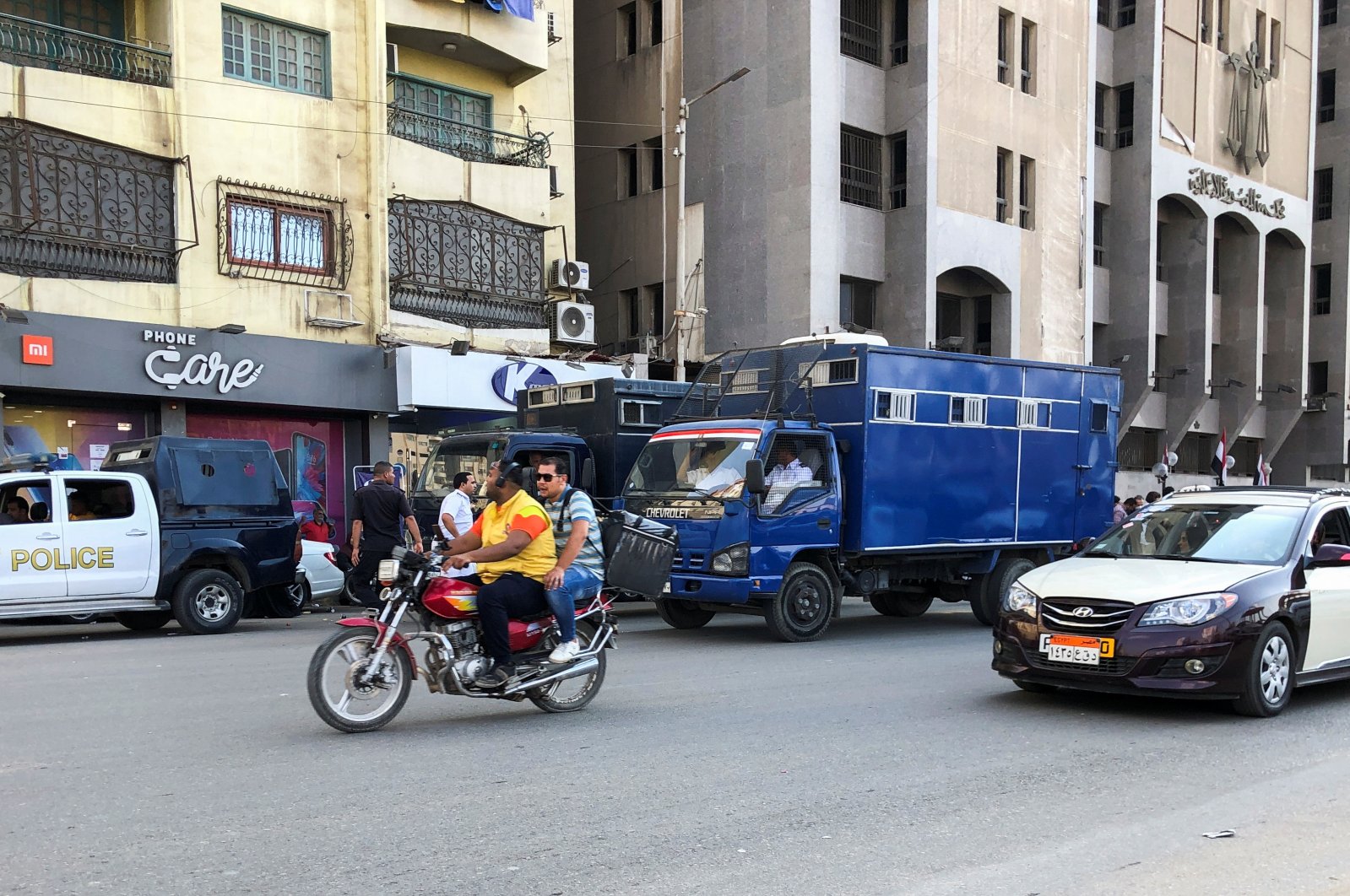 Vehicles are seen in traffic in Egypt's Mansura on Sept. 28, 2021. (Reuters File Photo)