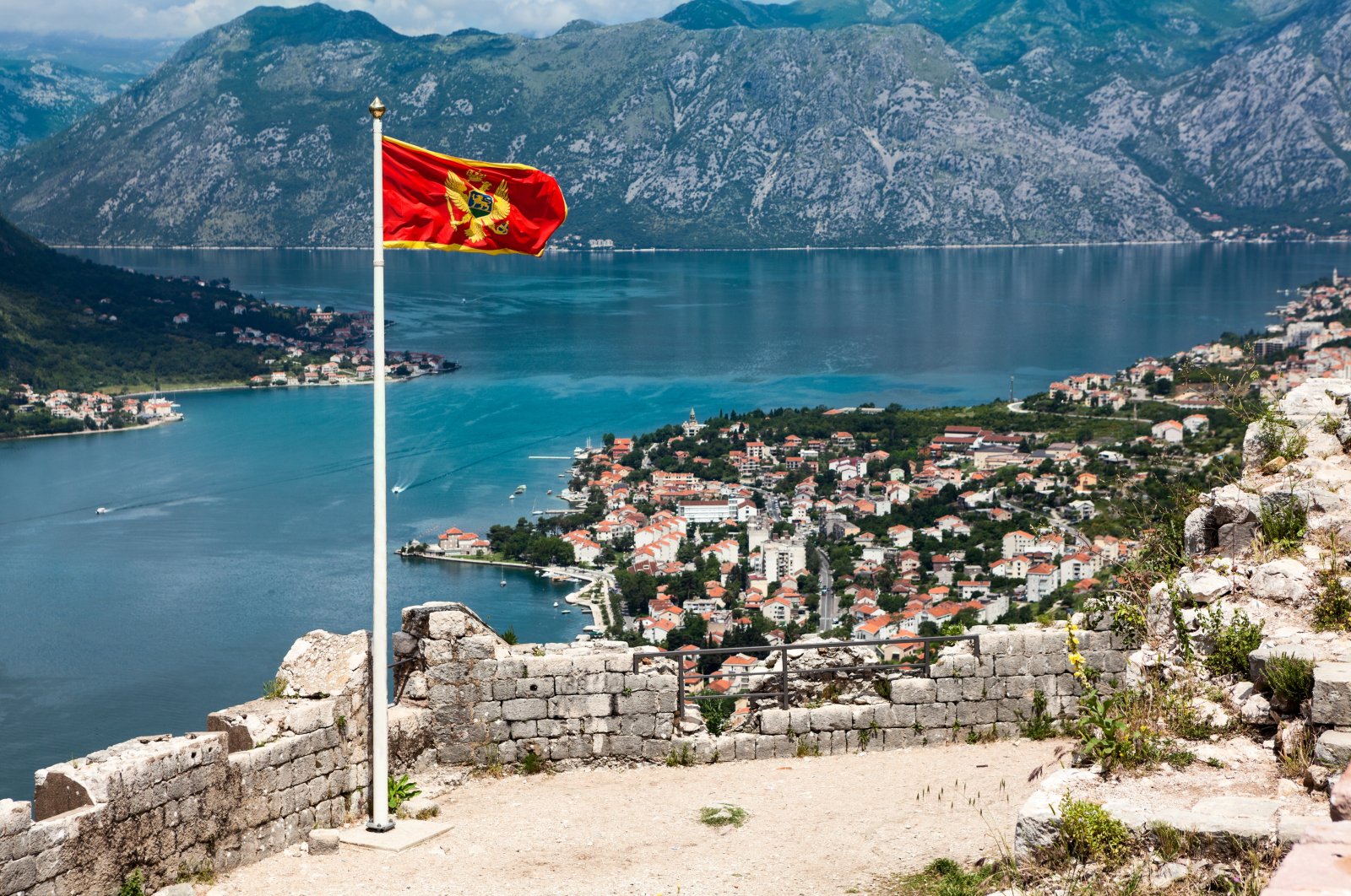 Montenegrin national flag. (Shutterstock Photo) 
