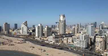Commercial and residential high-rise properties along the beach in Tel Aviv, Israel, June 2, 2021. (Photo by Getty Images)