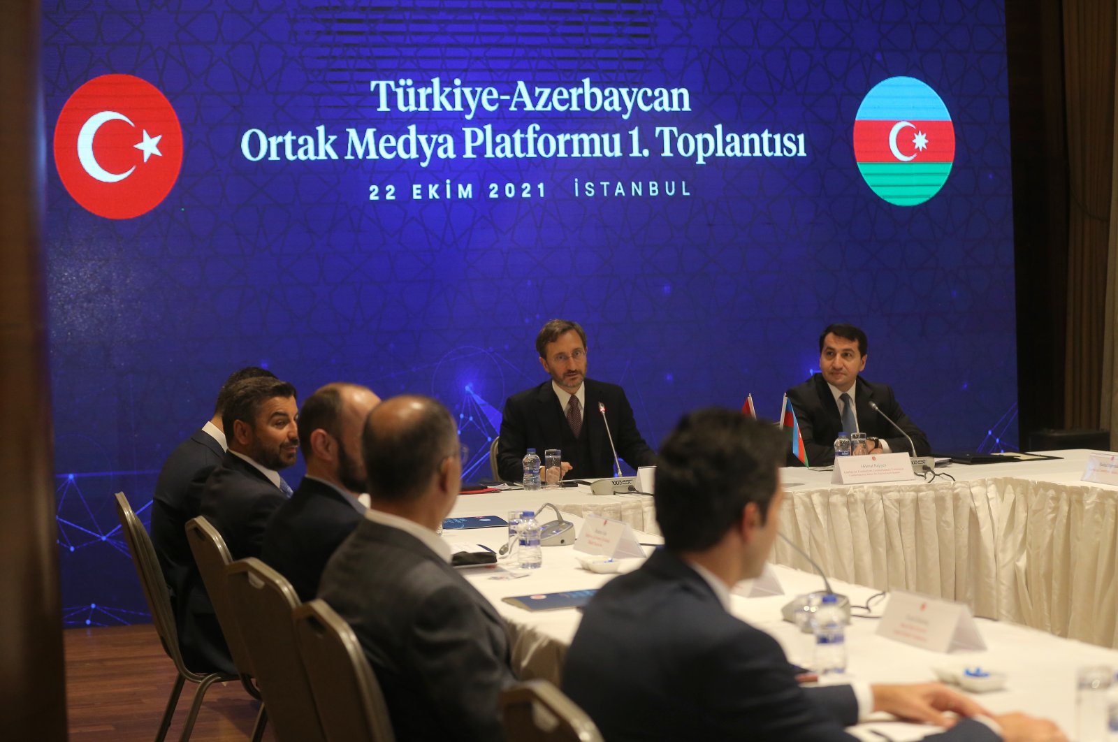 The  Turkey-Azerbaijan Joint Media Platform was held in Istanbul, Turkey, Oct. 23, 2021 (AA Photo)