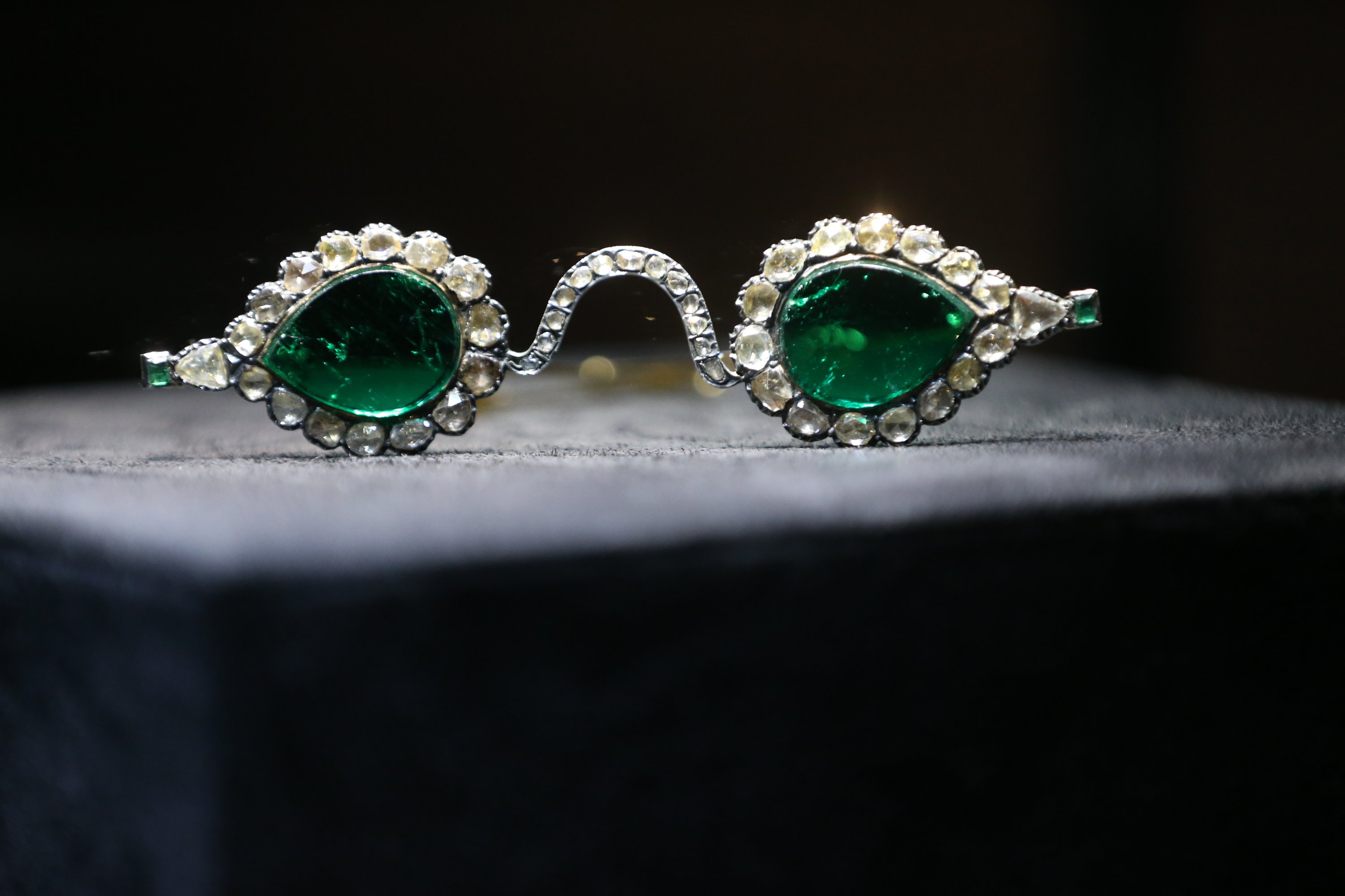 Mughal spectacles from the“Arts of the Islamic World & India” auction, Sotheby’s, London, Britain, Oct. 22, 2021. (AA Photo)