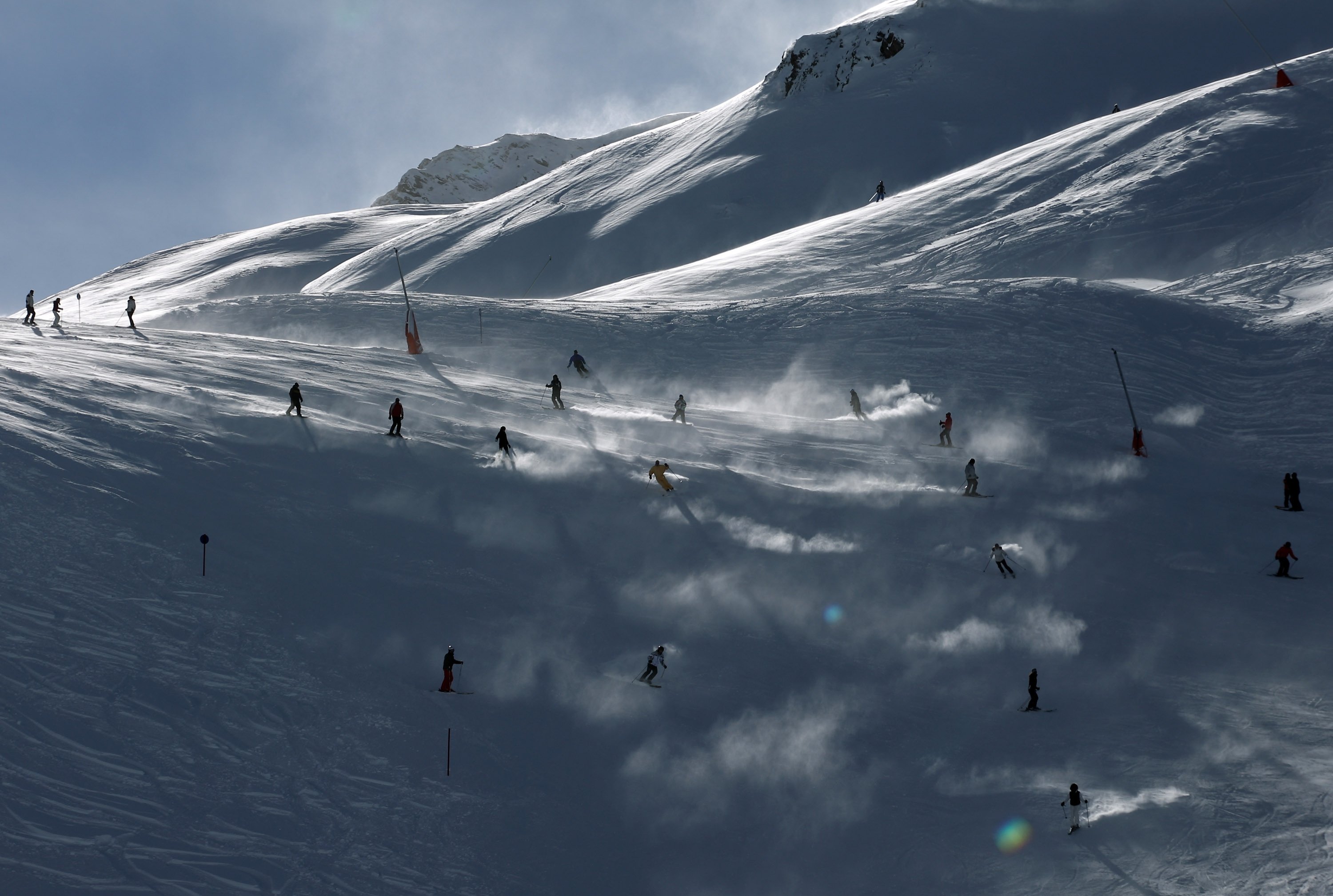 Skiers are pictured during the winter season opening on Nov. 27, 2010 in Ischgl, Austria.  (Getty Images)