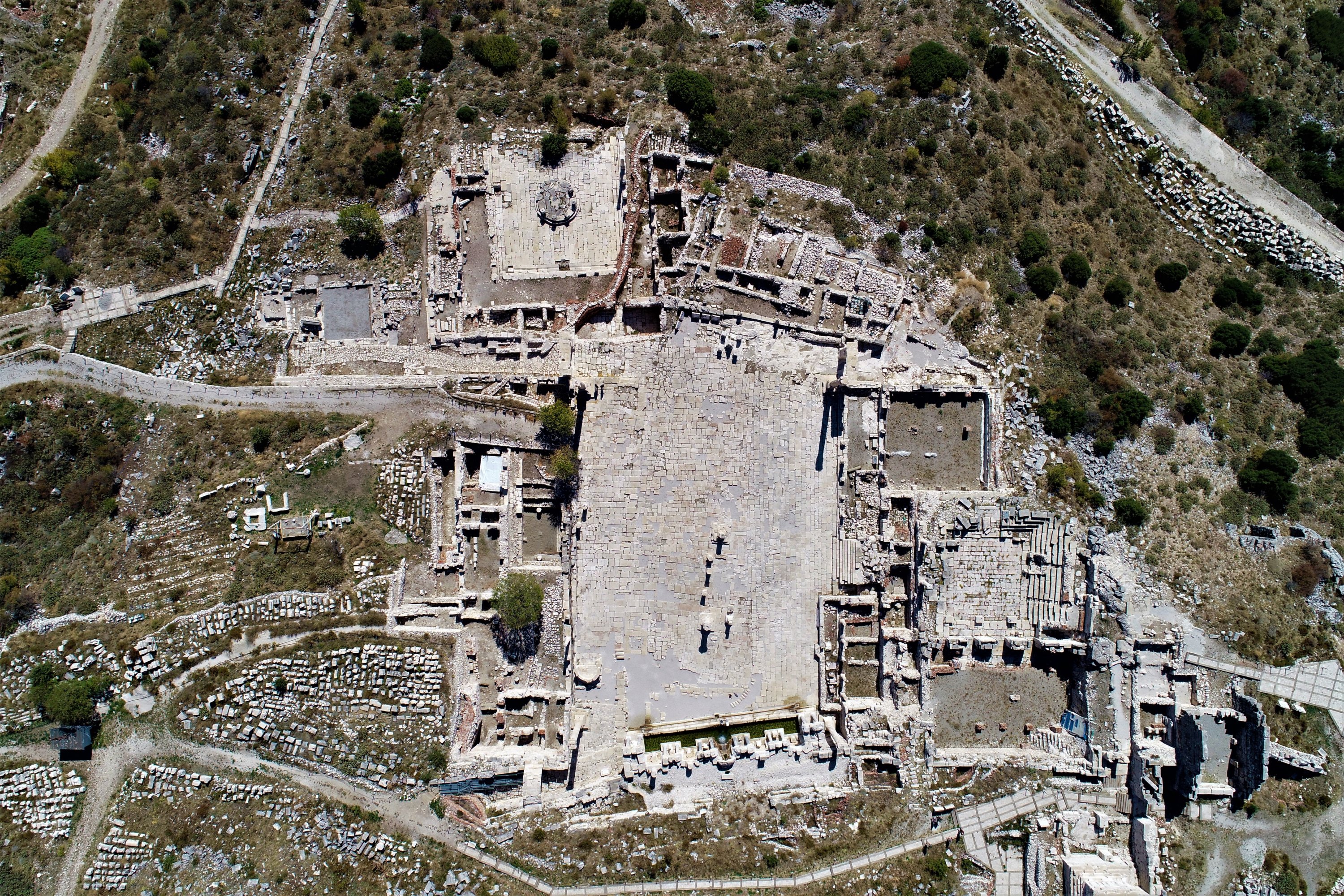 An aerial view from the ancient city of Sagalassos, Burdur, southwestern Turkey, Oct. 24, 2021. (AA Photo) 