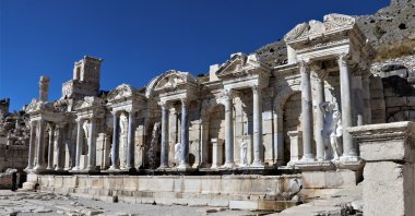 A general view from the ancient city of Sagalassos, Burdur, southwestern Turkey, Oct. 24, 2021. (AA Photo) 