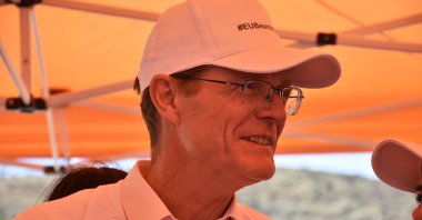 The head of the EU delegation to Turkey Nikolaus Meyer-Landrut gestures in a event in southern Turkey's Muğla province, Oct. 22, 2021. (AA Photo)