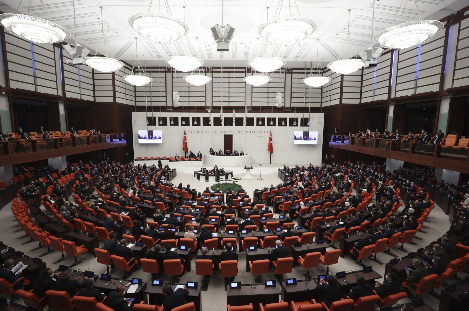 A session of the Turkish Parliament, Ankara, Turkey, Oct. 1, 2021. (AA Photo)