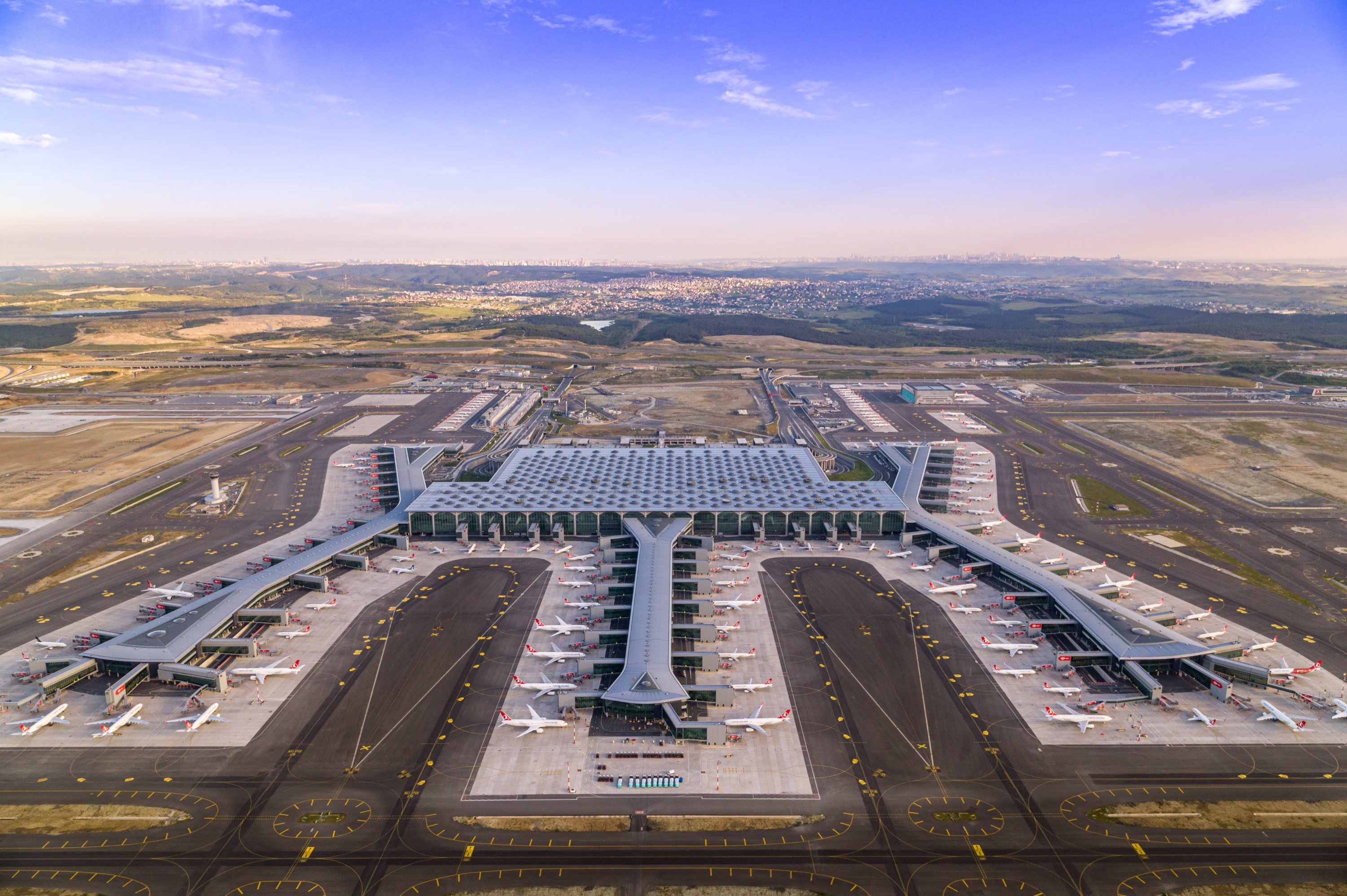 An aerial photo of Istanbul Airport in May 2020. (Photo by IGA)
