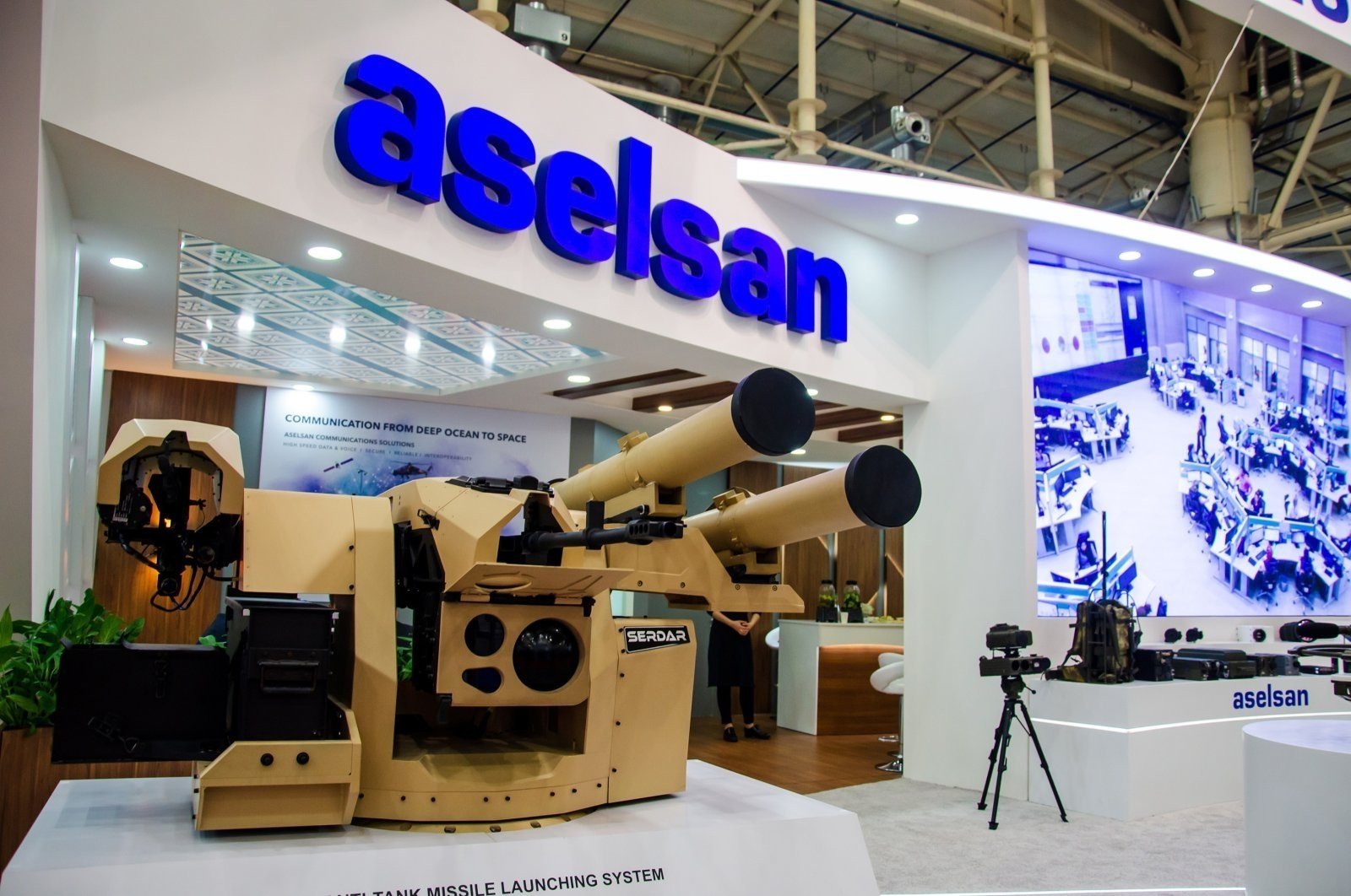 An Aselsan missile launching system on display at a defense fair in Kyiv, Ukraine, Oct. 9, 2019. (Shutterstock Photo)