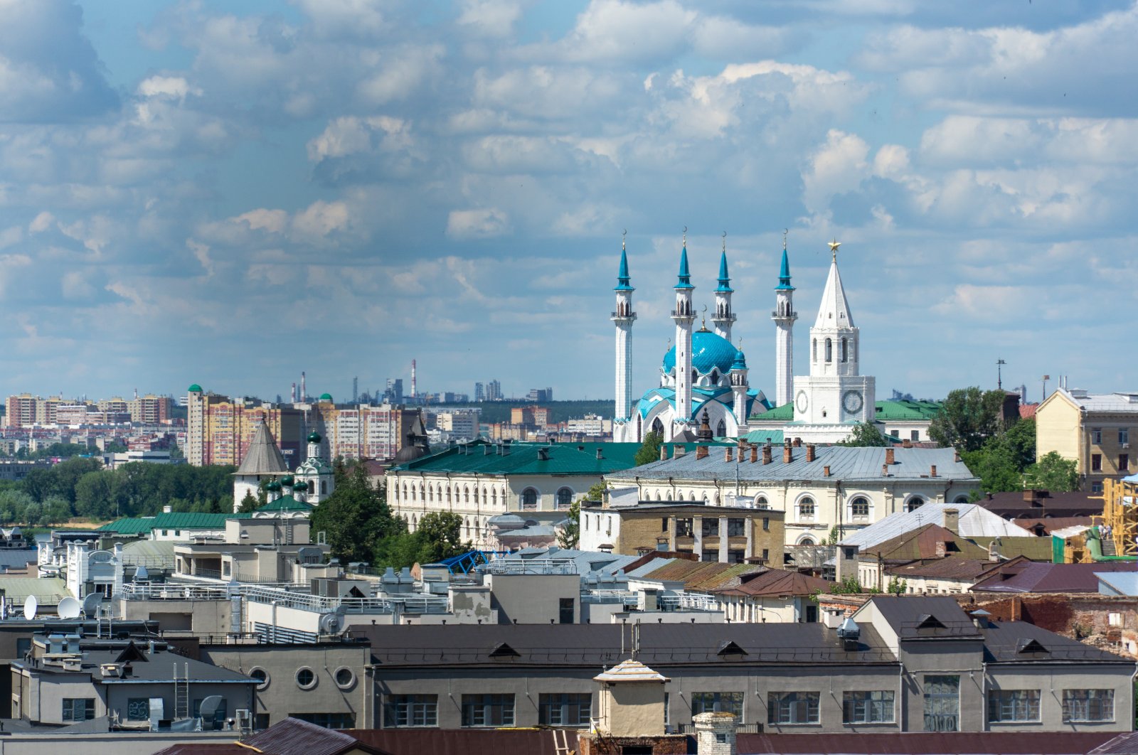 View of Kazan Kremlin from the tower, Tatarstan, Russia. (Getty Images)