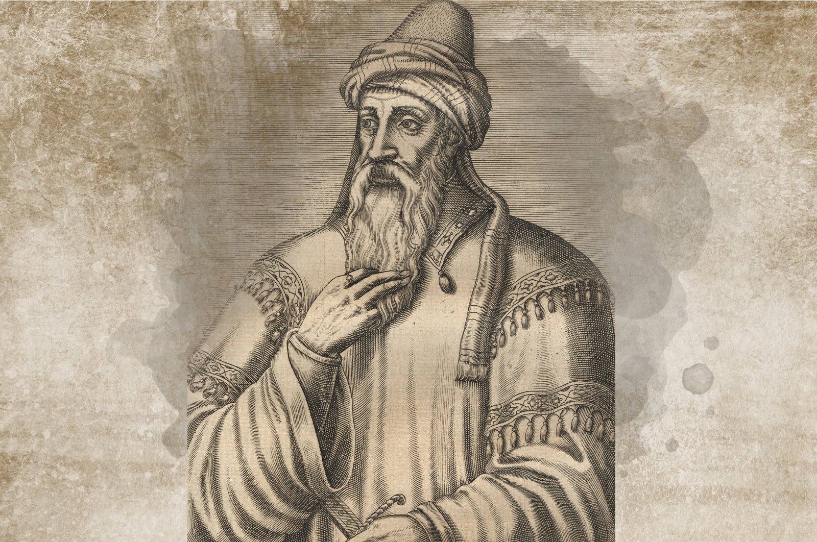 A photo illustration by Daily Sabah's Büşra Öztürk shows great Muslim leader Salah ad-Din Ayyubi, or better known in the West as Saladin. (Photo by Daily Sabah's Büşra Öztürk)