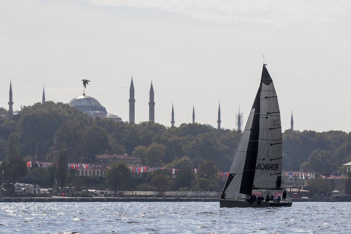 Participants race in the 1st Presidential International Yacht Races, Istanbul, Turkey, in this undated photo. (Courtesy of sailturkey.racing) 