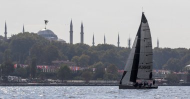 Participants race in the 1st Presidential International Yacht Races, Istanbul, Turkey, in this undated photo. (Courtesy of sailturkey.racing) 