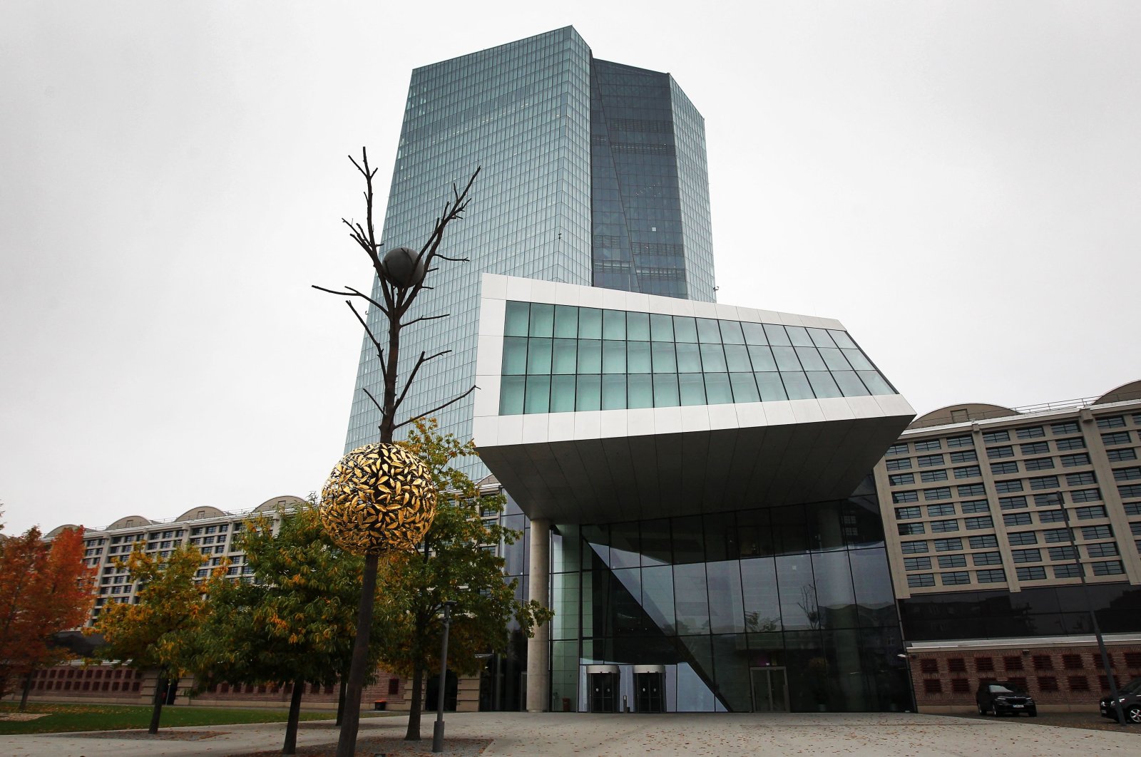 The European Central Bank (ECB) building in Frankfurt am Main, western Germany, Oct. 28, 2021. (AFP Photo)