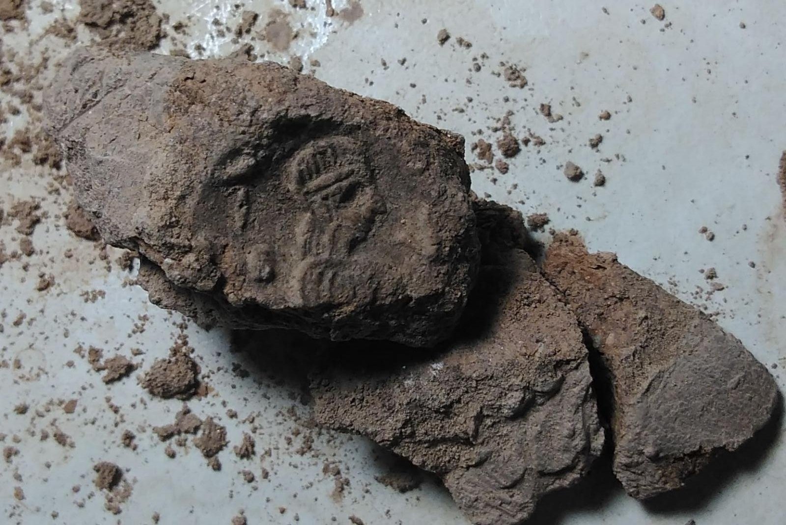 A seal belonging to female administrator Matiya from the Hittite Empire, ancient city of Karkamış, Gaziantep, southeastern Turkey, Oct. 28, 2021. (AA Photo)