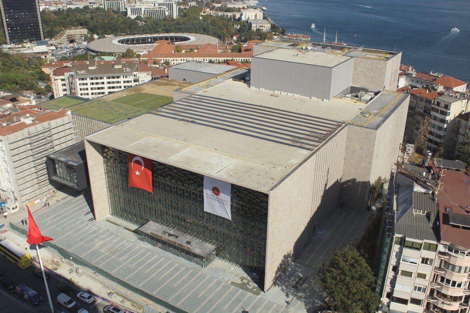 An aerial view from the Atatürk Cultural Center in Taksim, Istanbul, Turkey, Oct. 29, 2021. (IHA) 
