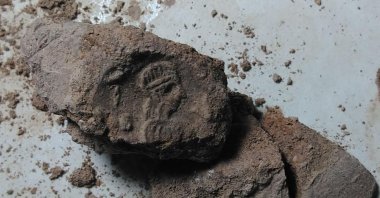 A seal belonging to female administrator Matiya from the Hittite Empire, ancient city of Karkamış, Gaziantep, southeastern Turkey, Oct. 28, 2021. (AA Photo)