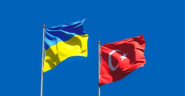 Flags of Ukraine and Turkey. (Shutterstock Photo)