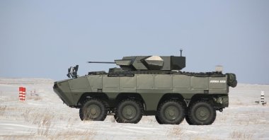 Otokar's Arma 8x8 tailored for Kazakhstan seen during a test run in the Central Asian country, Kazakhstan, March 1, 2021. (Photo by Kazakhstan Defense Ministry via AA)
